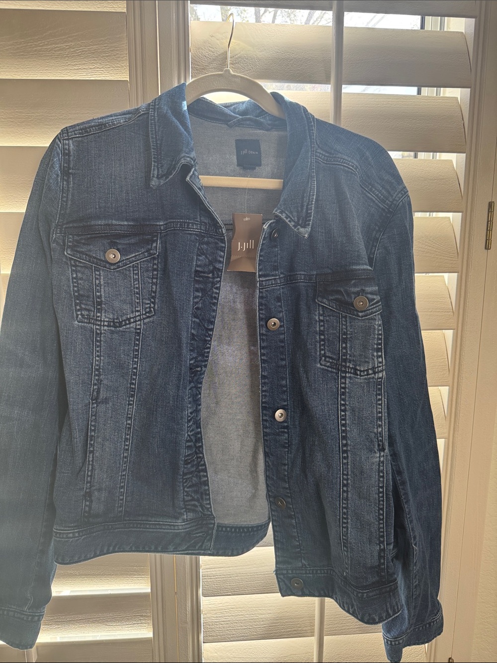 J. Jill Classic Dark Blue Denim Jacket